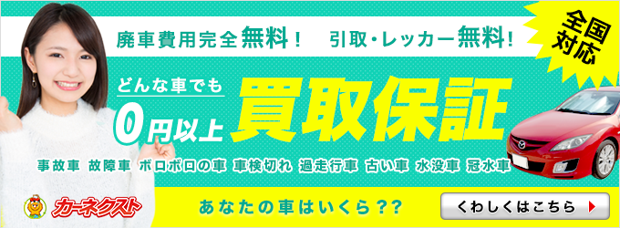 どんな車でも0円以上買取保証